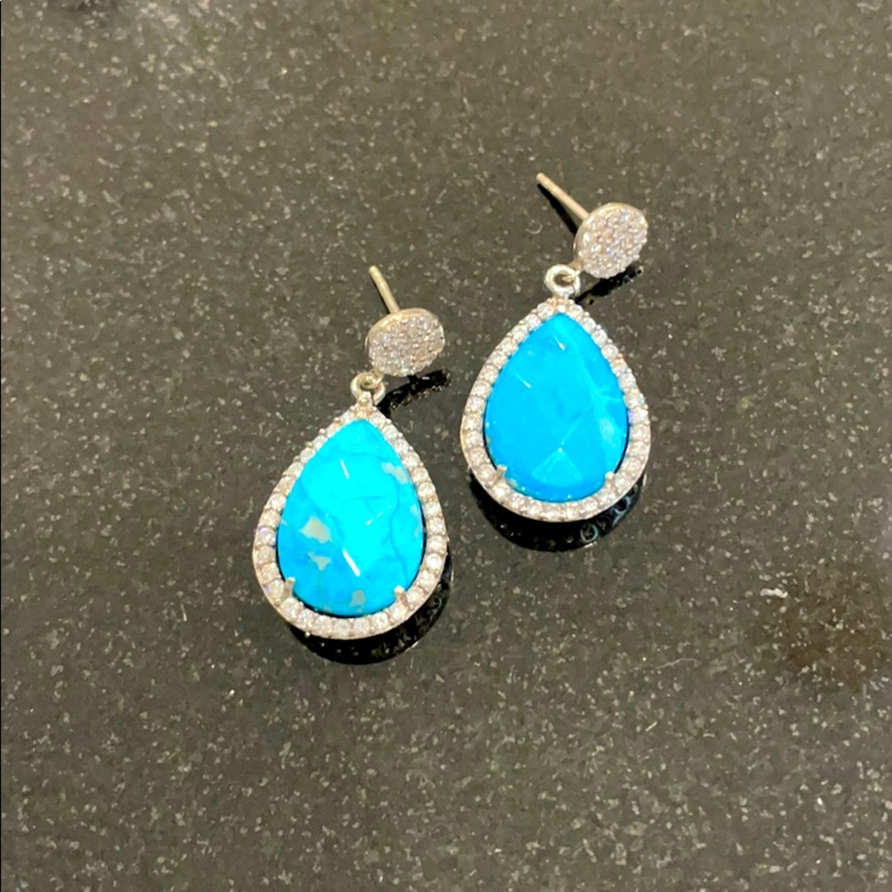 Turquoise teardrop earrings